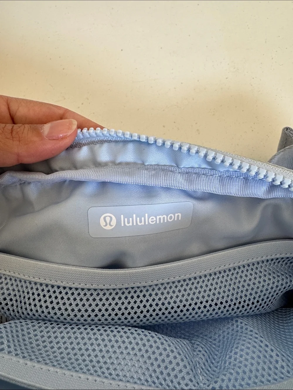 lululemon athletica Light Blue Belt Bag with Adjustable Strap